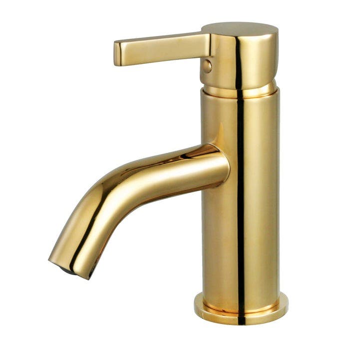 Kingston Brass LS8222CTL One-Handle 1-Hole Bathroom Faucet with Push Pop-Up Drain, Polished Brass