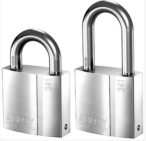 Abloy Sentry PL341 Brass Padlock, Rekeyable, Finish-Chrome