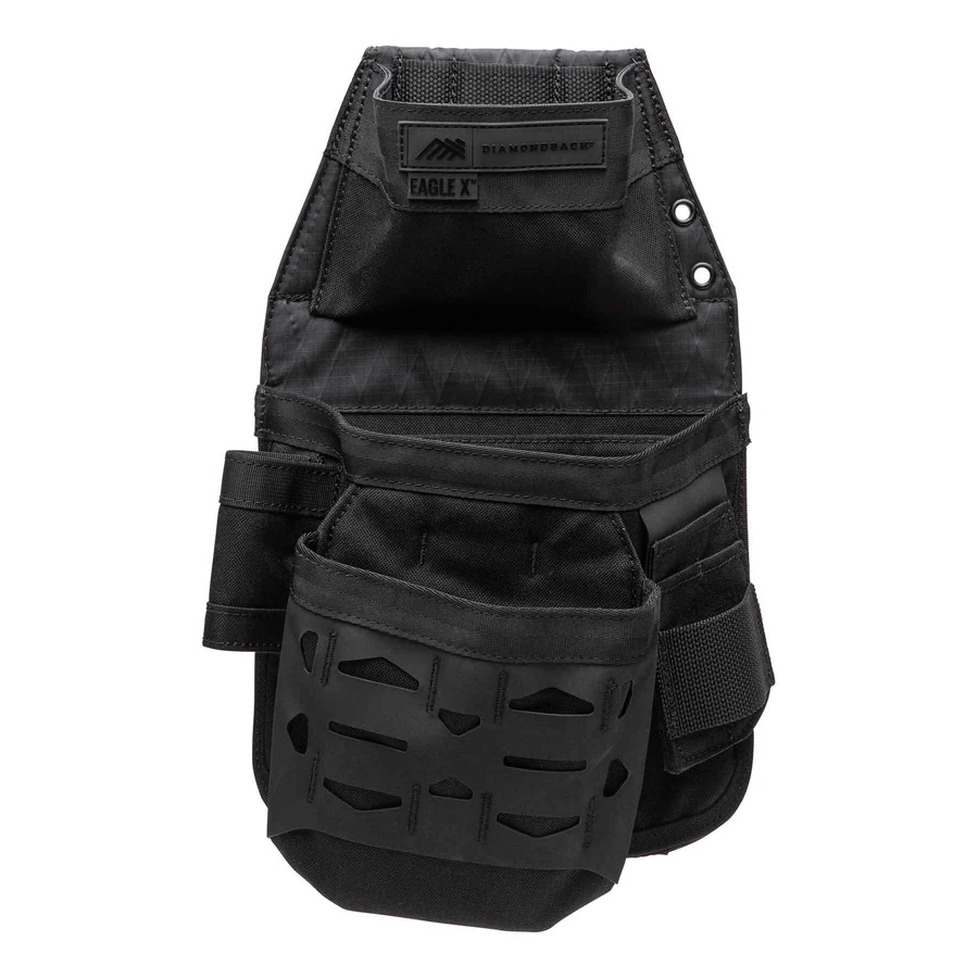 Diamondback DB2-38-BK Eagle X Tool Organization Pouch, Black, 3 Pockets, 6 Tool Slots, 1 Tool Loop