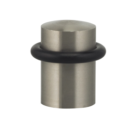 Omnia 7001 Modern Floor Door Stop - Solid Brass or Solid Stainless Steel