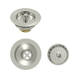 Deltana SBSS35 3-1/2" Sink Strainer, Solid Brass