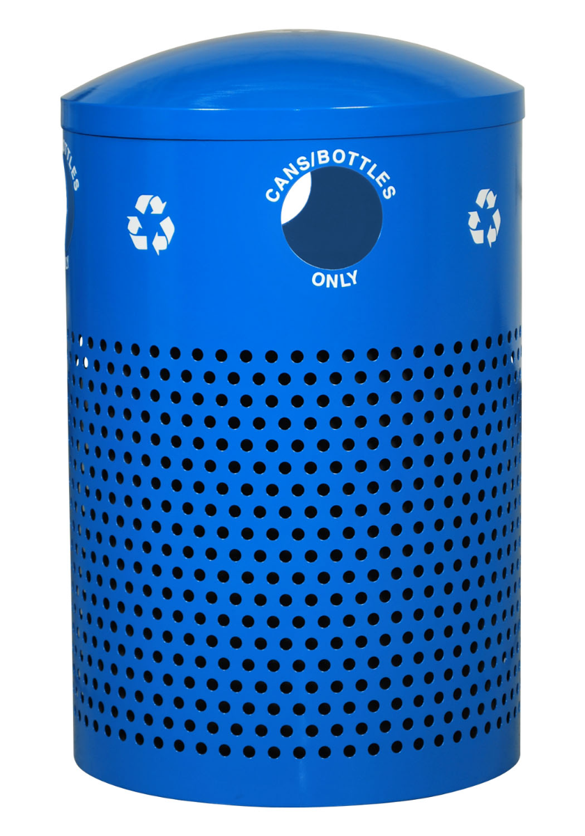 Ex-Cell Kaiser RC-2441 CANS RBL Landscape Series 40-Gallon Recycling Receptacle